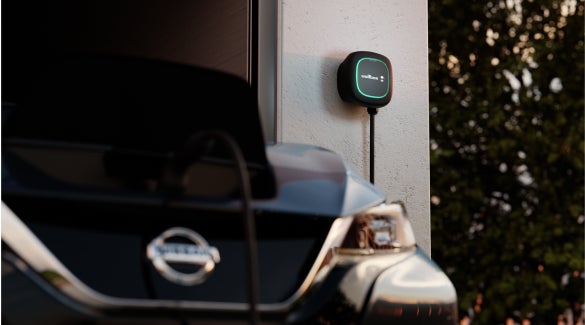 Nissan EV connected and charging with a Wallbox charger | Nissan of Visalia in Visalia CA