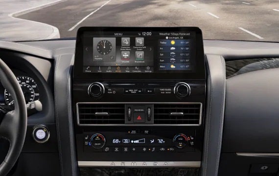 2023 Nissan Armada touchscreen and front console | Nissan of Visalia in Visalia CA
