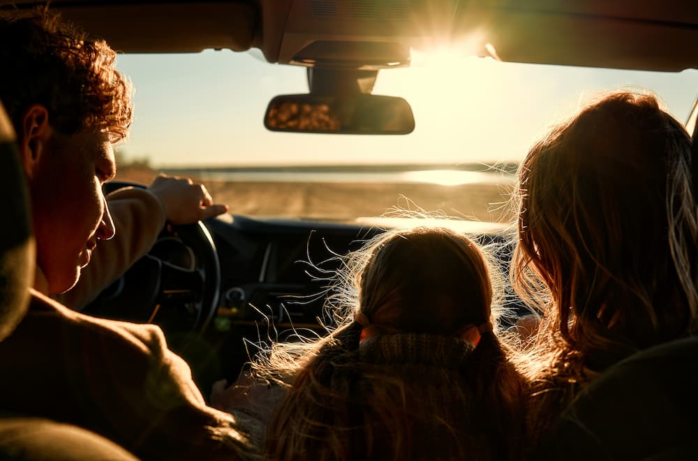 road trip with the family in a nissan