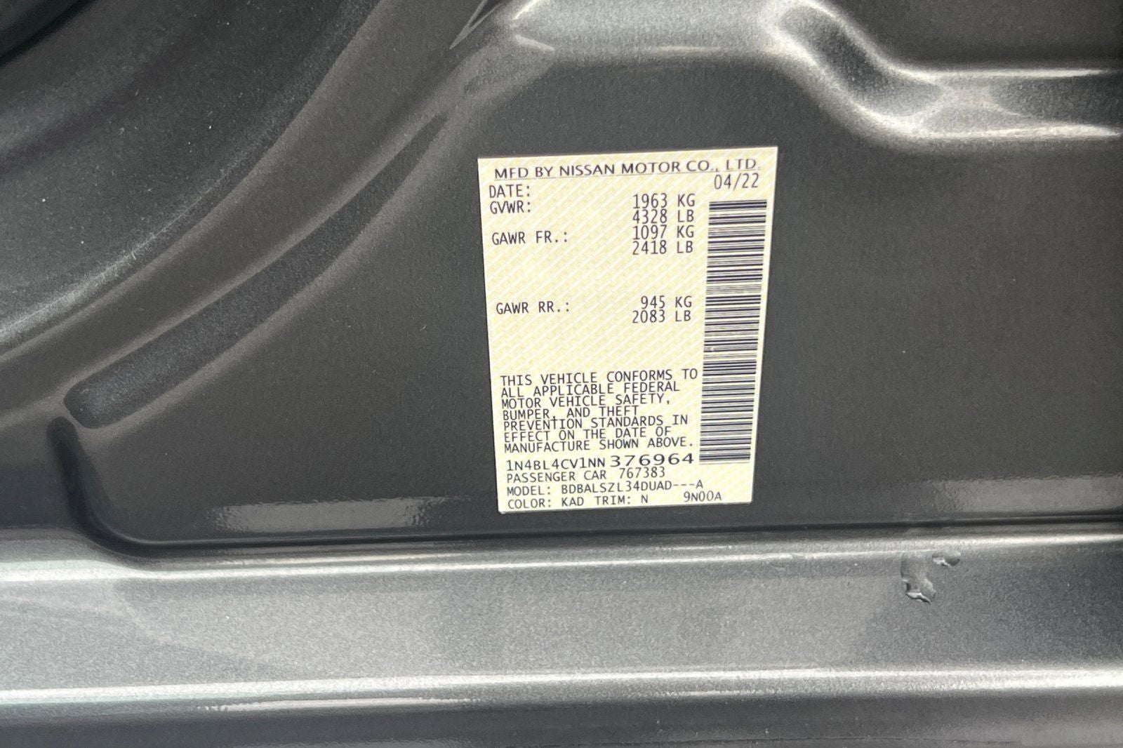 2022 Nissan Altima 2.5 SR