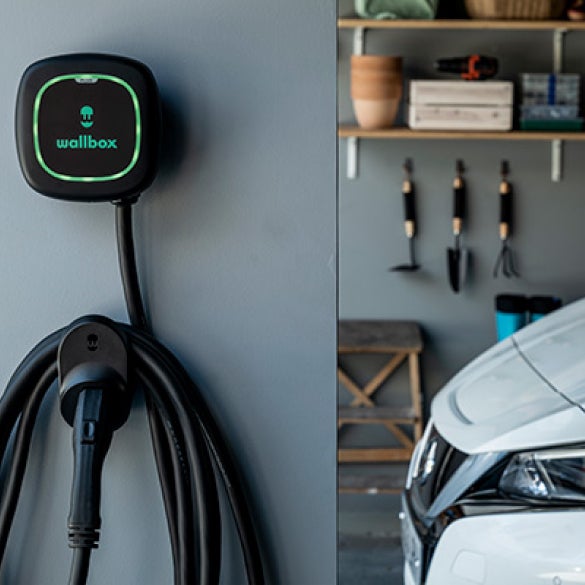 Wallbox charger installed in a garage | Nissan of Visalia in Visalia CA