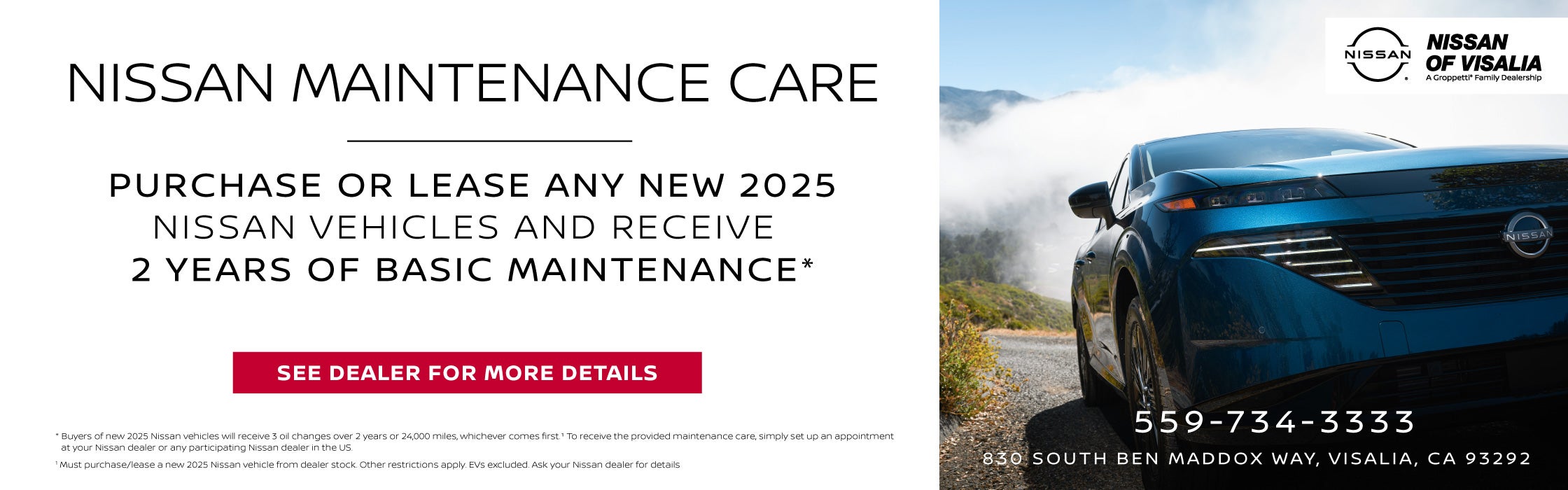 2 Years FREE Basic Maintenance Care on New 2025 Models
