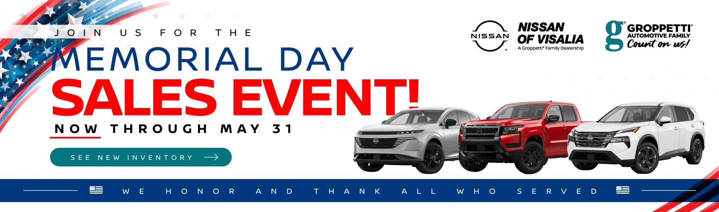 Join Us For the Memorial Day Sales Event!